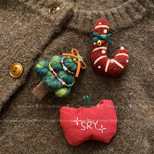 圣诞小众甜美穿搭可爱毛衣胸针女高端时尚 徽章设计感别针固定衣服