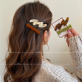 简约2个醋酸碎发夹头饰气质刘海夹女前额鸭嘴夹子2025新款 高级感