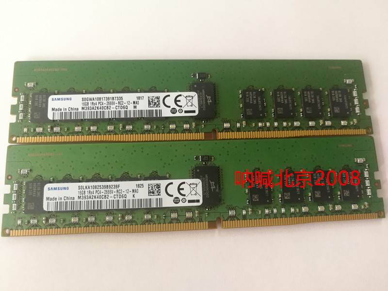 三星M393A2K40CB2-CTD6Q 16G 1RX4 PC4-2666V DDR4 REG服务器内存