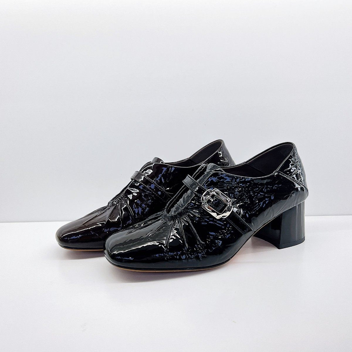 佰诗奴823612861英伦风漆皮深口单鞋粗跟方头一脚蹬百搭女鞋2026,女鞋,深口单鞋,淘宝优惠券,粉丝福利购,淘宝优惠卷