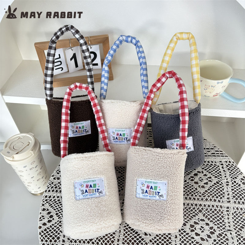 MAYRABBIT新款可爱泰迪绒水杯套