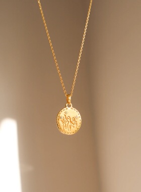 LuvLoops原创设计TheNorns北欧女神纯银镀金项链金色英国小众品牌