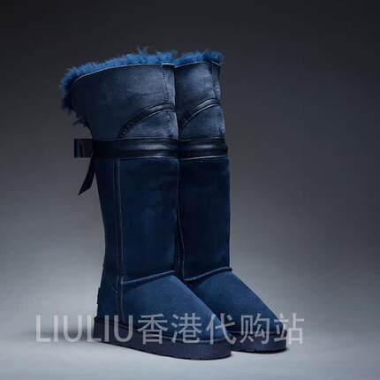 羊皮毛一体高筒隐形内增高7cm新款保暖女面包棉鞋高帮长筒雪地靴