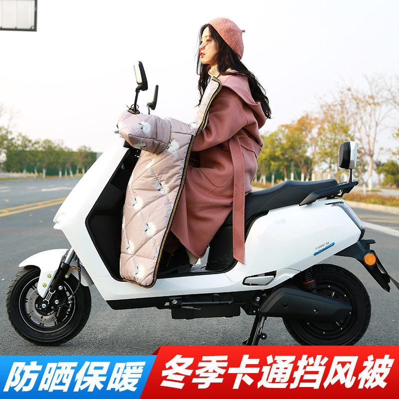 绿源电动车卡通时尚挡风被电动摩托车挡风被夏 防晒 四季保暖防风