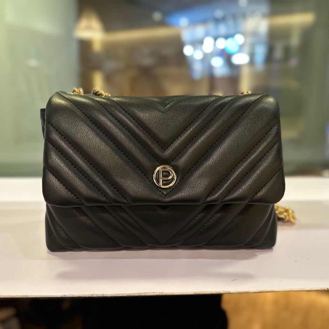 paprika地图包 头层牛皮软皮 高端轻奢v纹链条斜挎包单肩包