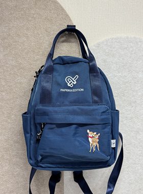 香港专柜PAPRIKA地图包尼龙可手提双肩精致运动休闲风小背包