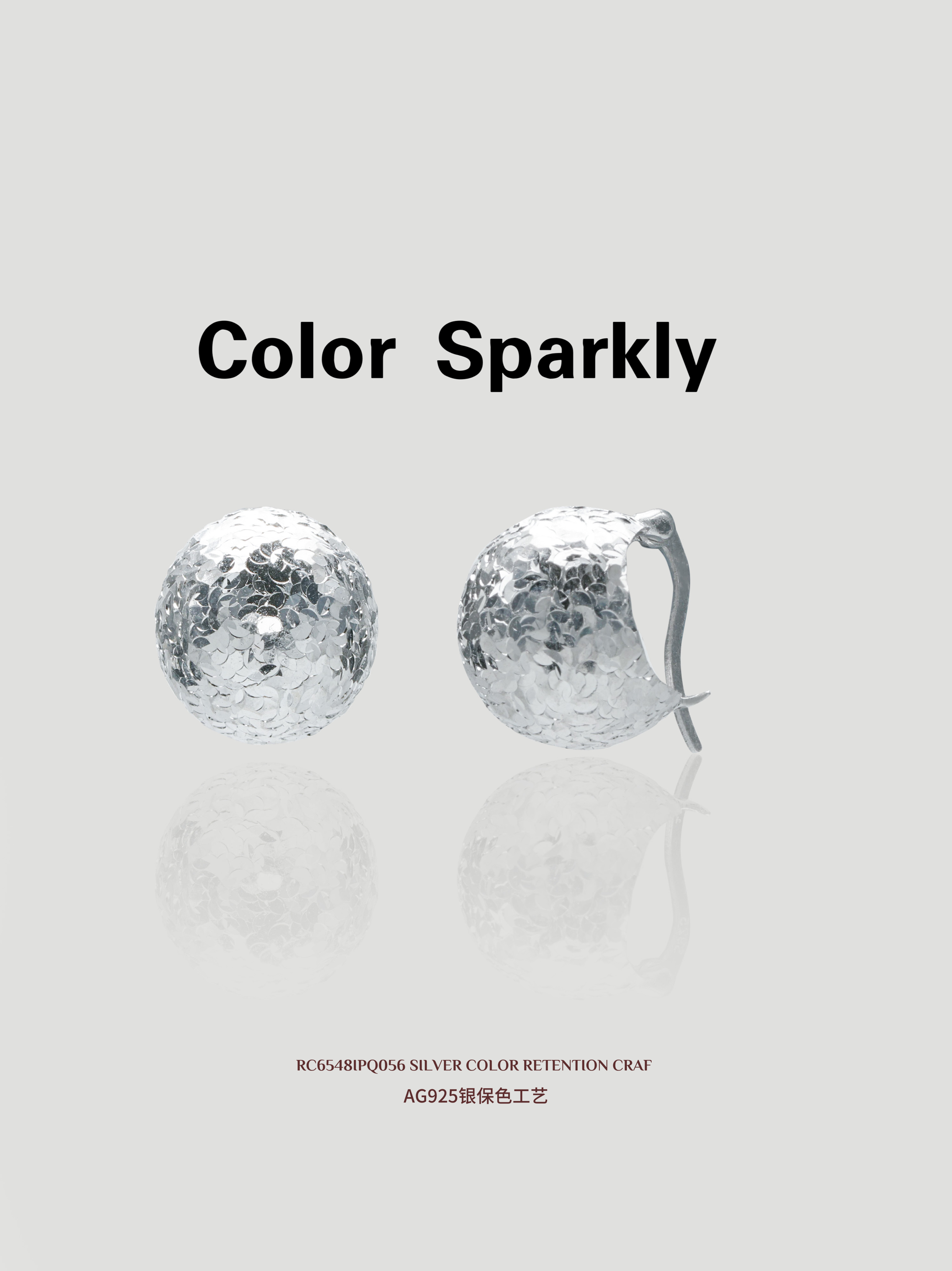 小众设计925银镀金碎碎冰耳环