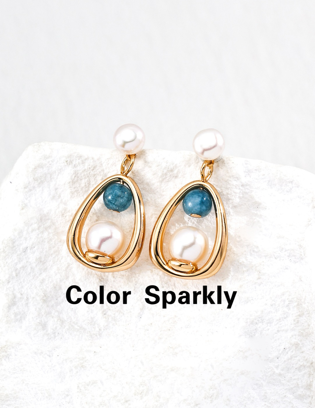 天然珍珠耳环时尚简约气质百搭