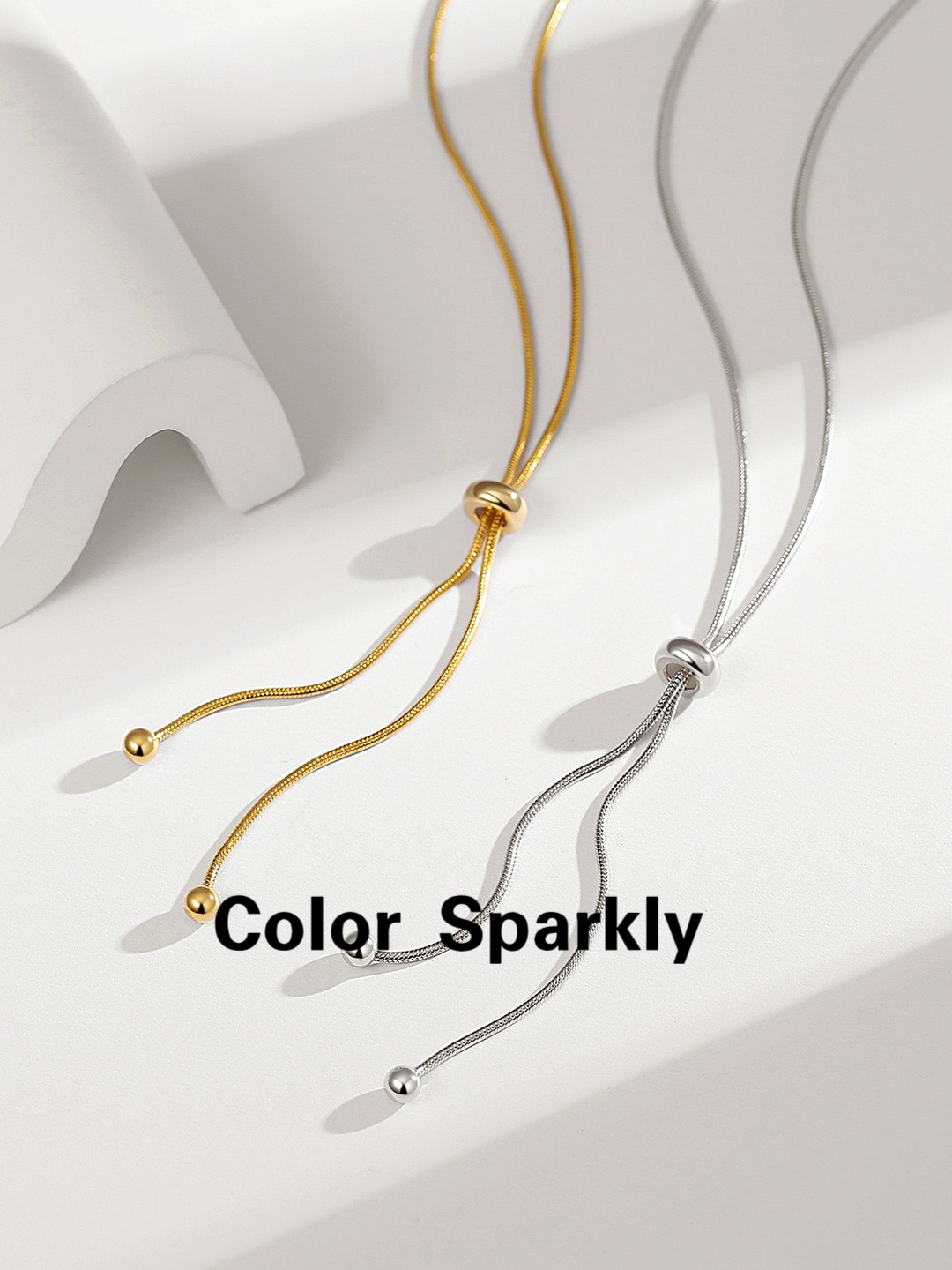 Color Sparkly 小众轻奢设计S925银简约项链高级感时尚百搭颈链