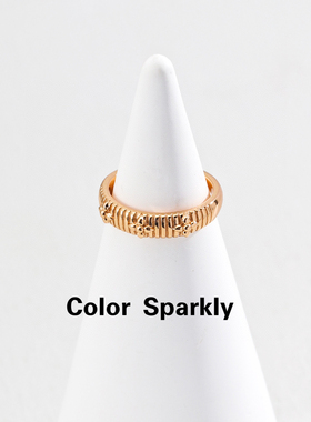 Color Sparkly 小众设计感S925银戒指女简约百搭时尚个性指环