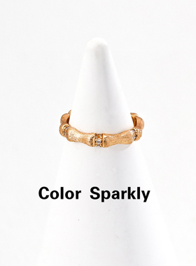 小众设计925银镀金拉丝竹节戒指女轻奢高级感气质简约百搭指环