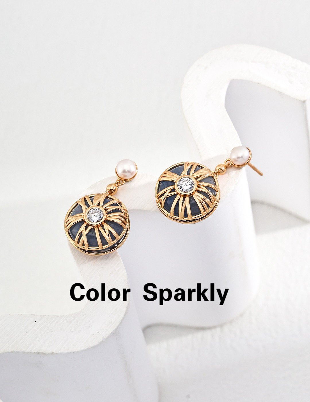 Color Sparkly 小众轻奢设计s925银珍珠耳环高级感时尚百搭耳饰