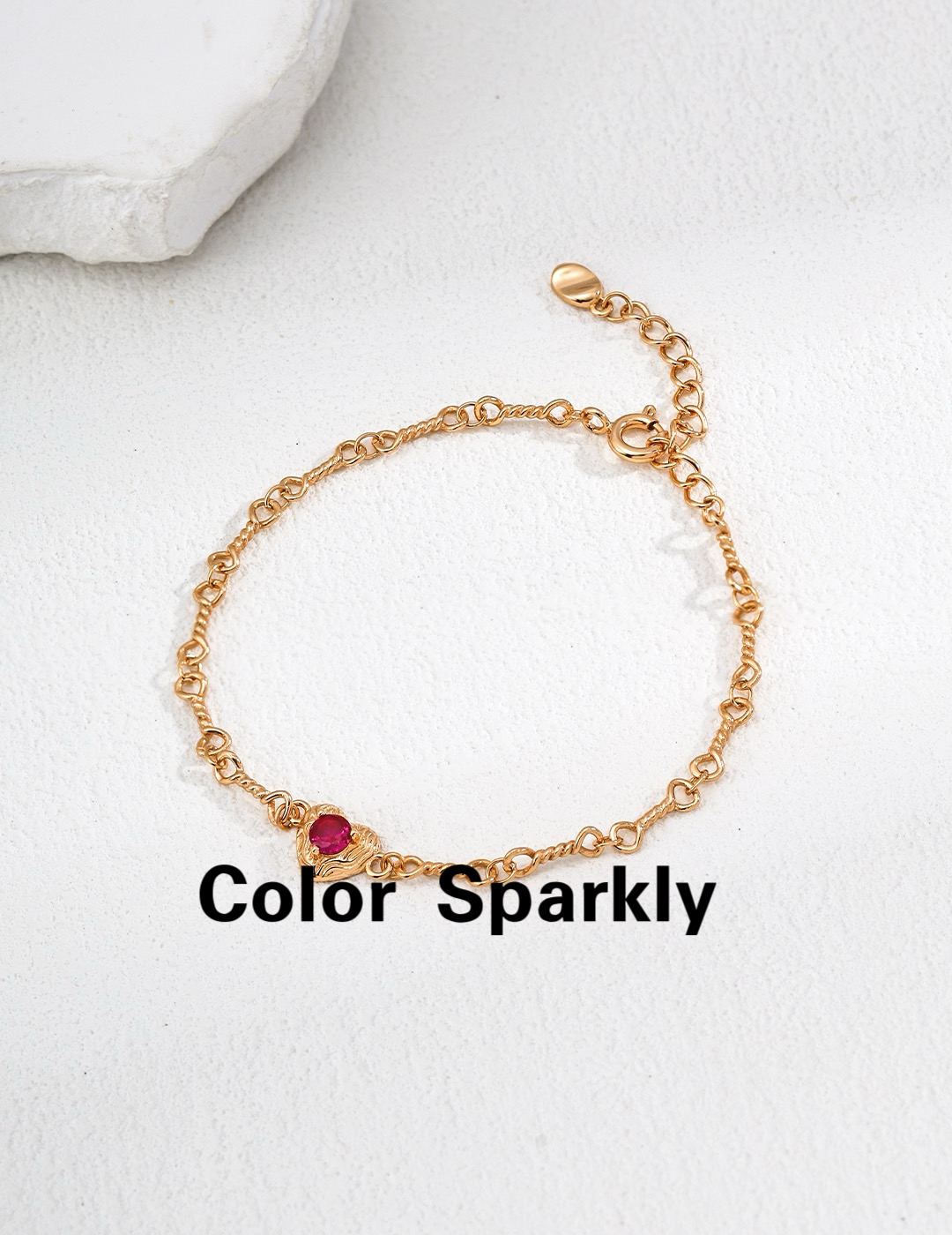 爱心锆石手链女轻奢高级感