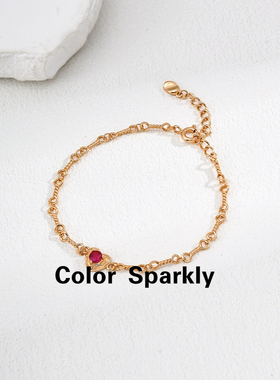 爱心锆石手链女轻奢高级感