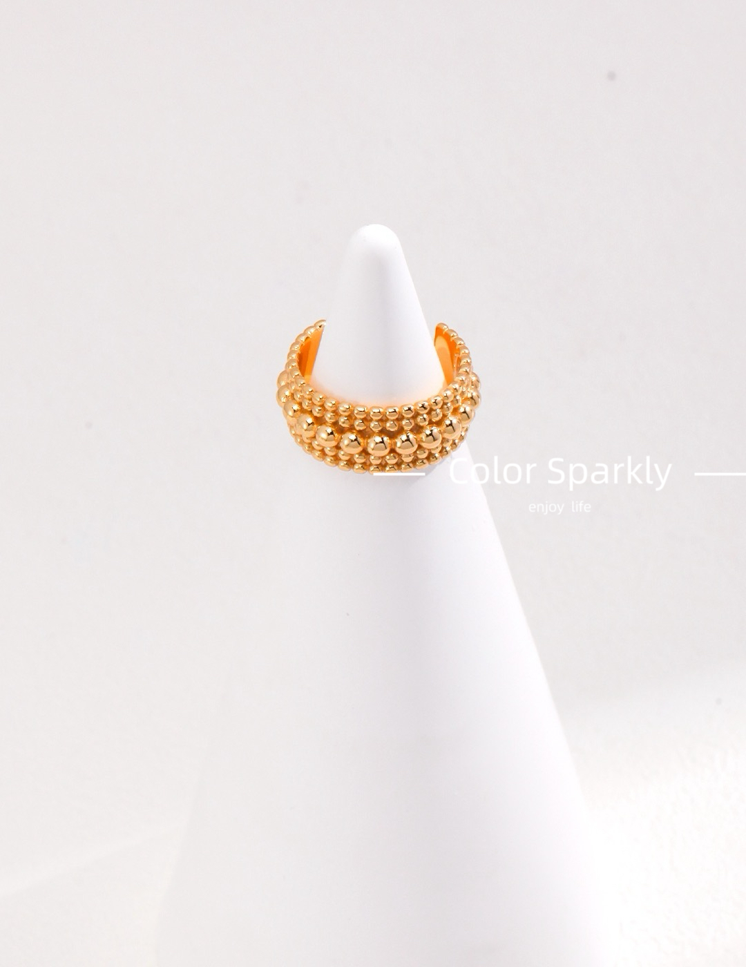 925银镀金简约设计感戒指