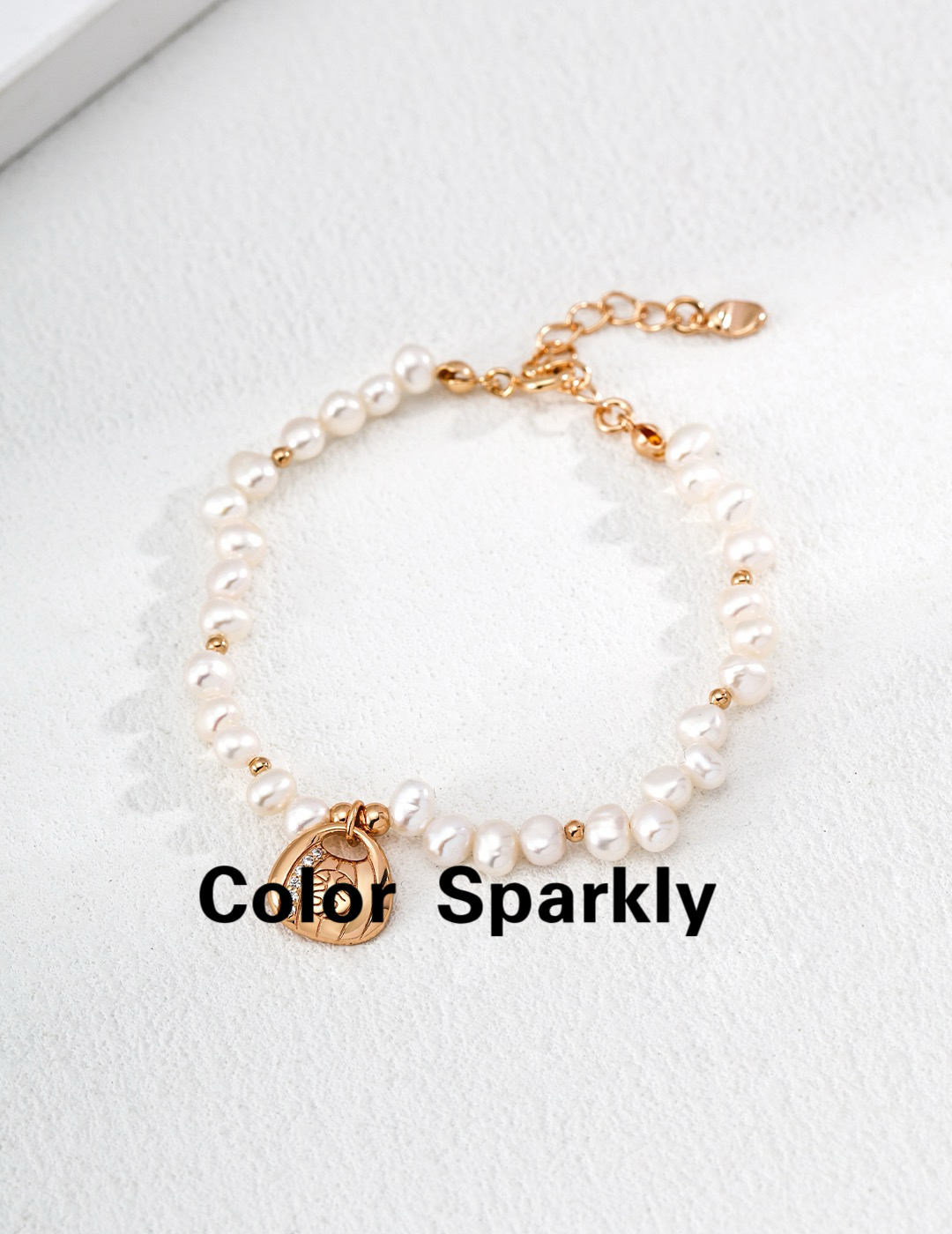 925银镀金珍珠福袋手链轻奢