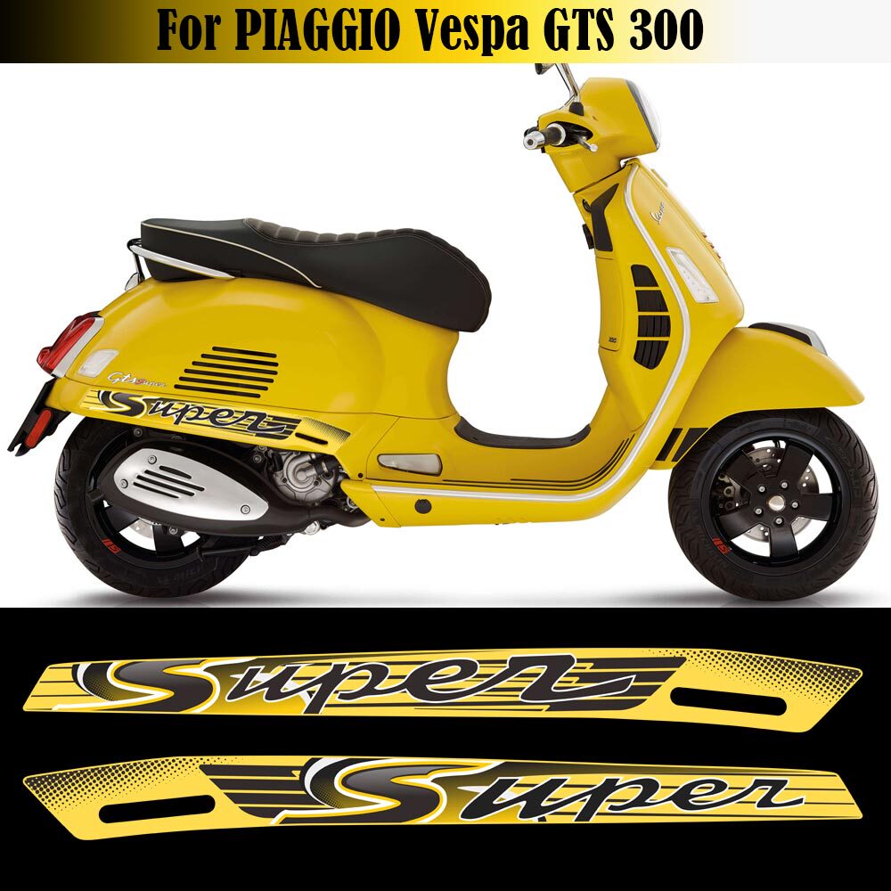 适用于比亚乔vespa gts 300摩托车车身外壳装饰遮痕覆膜贴纸拉花