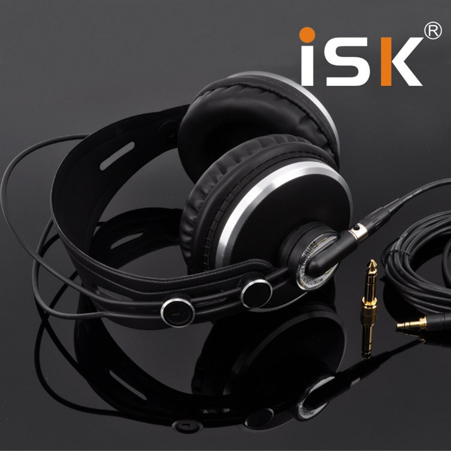 ISK HP-980全封闭头戴式专业耳机录音棚主播电台电脑K歌监听耳机