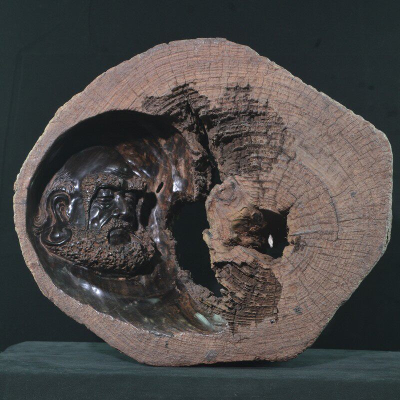 老挝大红酸枝达摩面壁摆件复古风化老料客厅禅意木雕红木手工雕刻