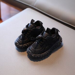 童鞋新款透气休闲老爹底轮胎鞋网鞋时尚小女童男童秋款宝宝鞋透气