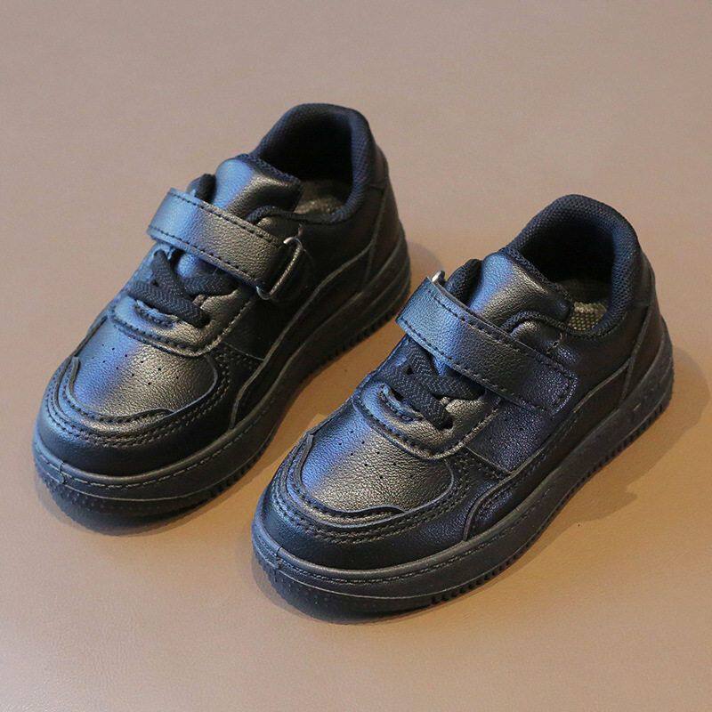 童鞋新款透气休闲外贸宝宝鞋板鞋软底黑色儿童男童女童春秋单运动