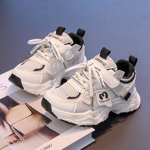 童鞋新款透气男童鞋运动鞋春夏女儿童老爹透气网鞋软底中大童2025