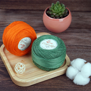 8#八号蕾丝线纯棉线丝光亚麻毛线厂家批发手工diy钩针编织材料包