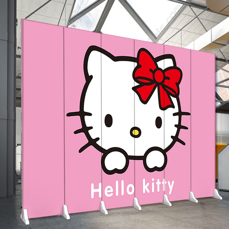 卡通HELLOKITTY粉色折叠屏风隔断时尚客厅玄关 YY主播直播背景墙|msdalam kategori perabot kediaman, skrin/tetingkap bunga, skrin lipatan - dari Buy2taobao.com untuk memberikan perkhidmatan ejen Taobao profesional membeli