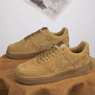 af1空军一号男鞋正品小麦色aj1低帮百搭莆田女鞋学生增高休闲板鞋
