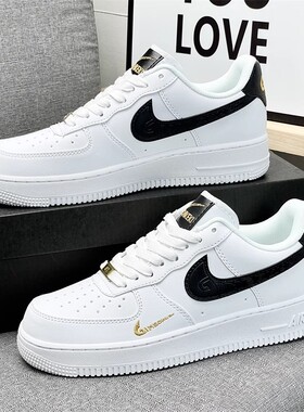 莆田aj空军一号AF1男鞋正品白黑金女鞋增高百搭学生运动休闲鞋