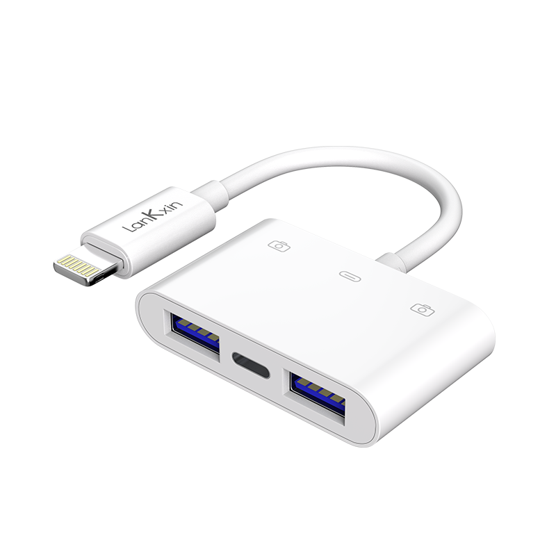 兰科芯适用于苹果OTG转接头iPhone外接手机u盘移动硬盘lightning转换器USB3.0数据线平板ipad读取鼠