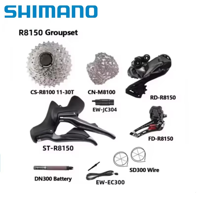SHIMANO禧玛诺R8150电子套件2x12速R8150前后拨飞轮自行车Di2套件