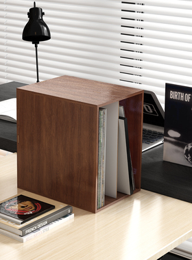 大尺寸黑胶展示架唱片柜碟片存放架子CD收纳架桌面分格光碟储物柜