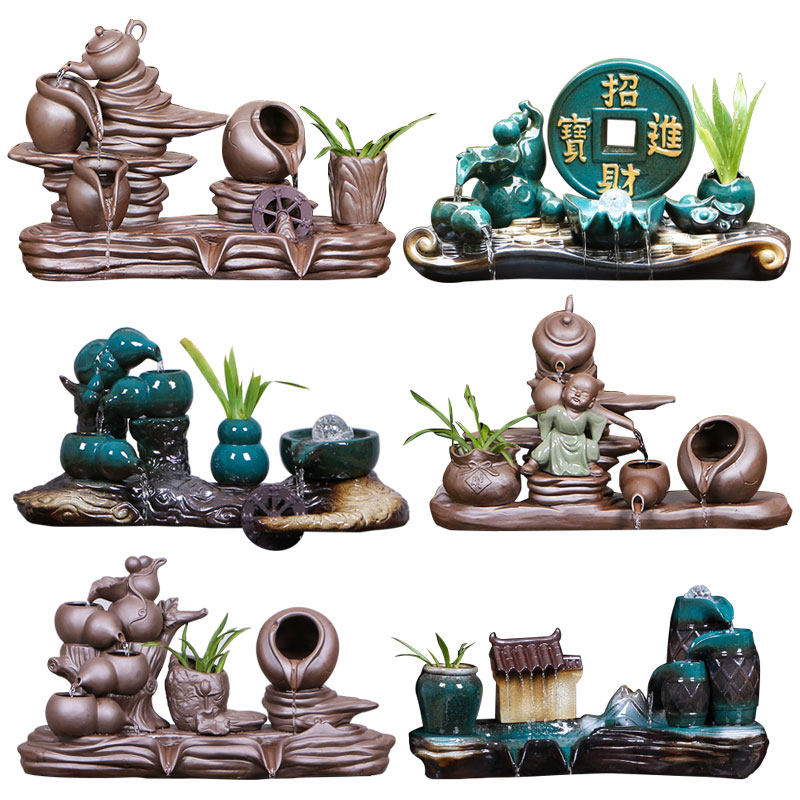 配套鱼缸流水饰品、金鱼缸配件、喷泉加湿器、循环水饰品、办公室