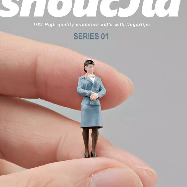 1/64空姐空乘微缩人偶模型手办