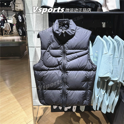 NIKE耐克羽绒马甲男2025秋冬运动保暖背心黑色 HV2721 IH2369-010