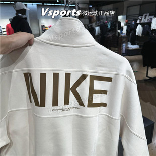 IO7828 运动加绒印花宽松立领套头衫 229 耐克卫衣男2025秋冬季 正品