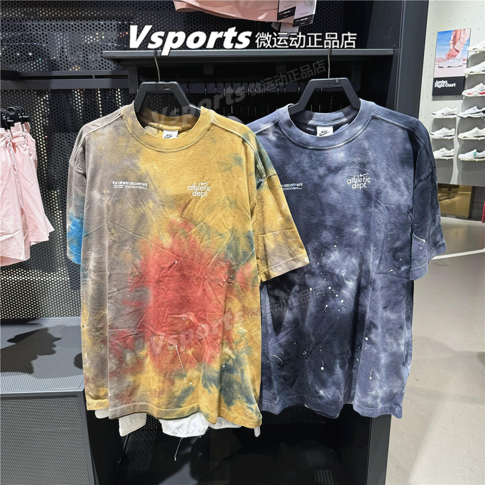 正品耐克t恤女2025新款运动宽松印花复古纯棉短袖 II0462-010-289