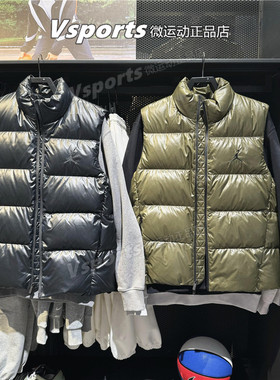 JORDAN耐克羽绒马甲男2024秋冬季防风保暖运动立领羽绒背心FV7274