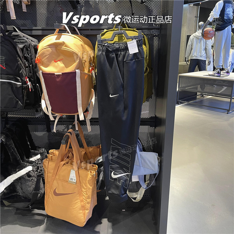 正品NIKE耐克男裤2023秋冬季加绒保暖运动印花收口长裤FB6893-010