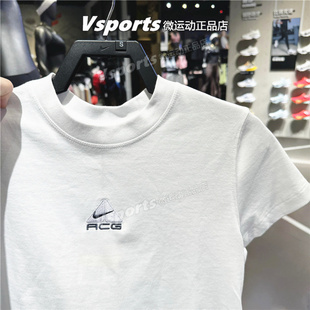 女子2025夏季 121 新款 露脐t恤HM6085 515 运动ACG户外短款 耐克短袖