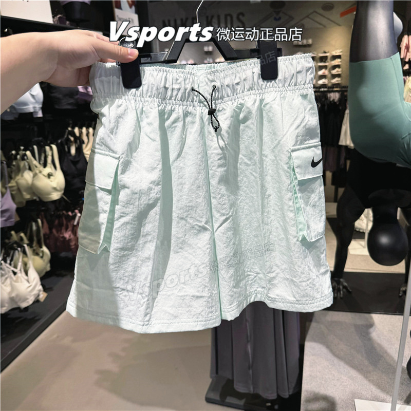 正品耐克五分裤女裤子2024夏季运动大口袋短裤DM6248-394-010-012