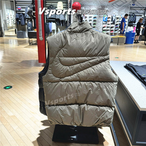 正品耐克羽绒马甲男2025立领运动保暖背心 HV2721 IH2369-010-222