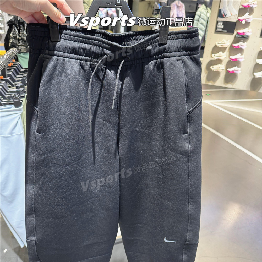 正品耐克裤子女子DRI-FIT高腰2024秋冬训练九分裤长裤 FB5429-010