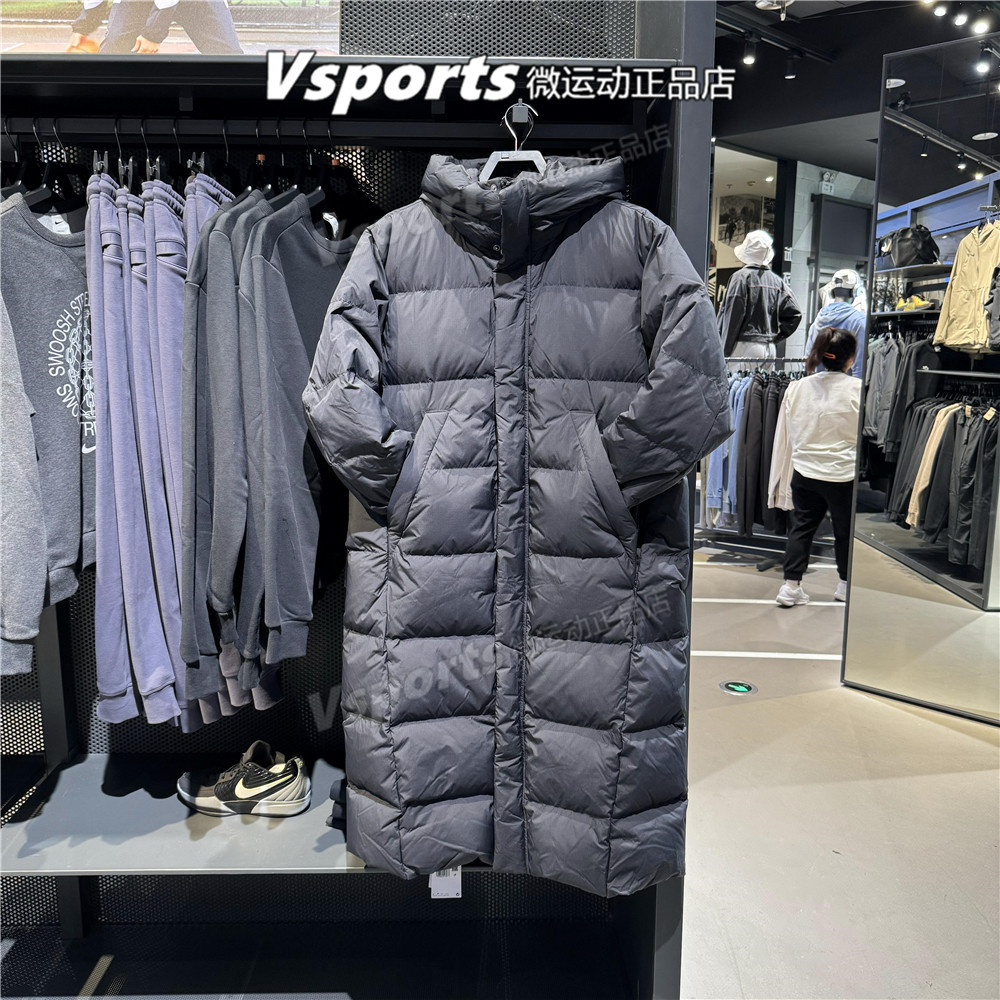 JORDAN耐克长款羽绒服男2024冬季运动防风外套 FB7314 FV7270-010