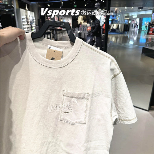 nike耐克t恤男半袖圆领运动休闲宽松复古做旧短袖 HJ0777-060-072