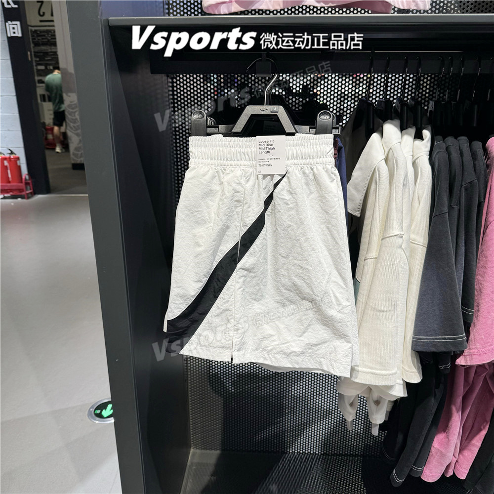 正品耐克短裤女子2025夏季运动休闲锦纶速干五分裤HV2360-100-652