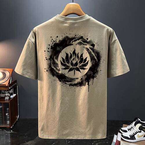 奥特莱斯~外贸尾货专柜折扣重磅休闲新款美式痞帅男装宽松短袖t恤