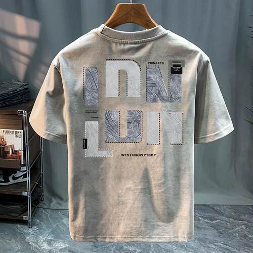 奥特莱斯~专柜清仓捡漏男士短袖T恤2026休闲夏季休闲圆领港风半袖