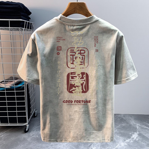 奥特莱斯~香港外贸专柜捡漏潮流男士百搭休闲夏季宽松半袖短袖ins